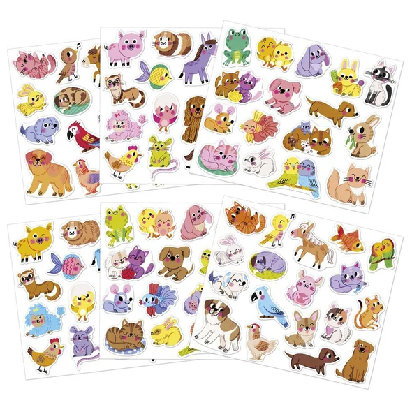 100 STICKERS - ANIMAUX DE COMPAGNIE