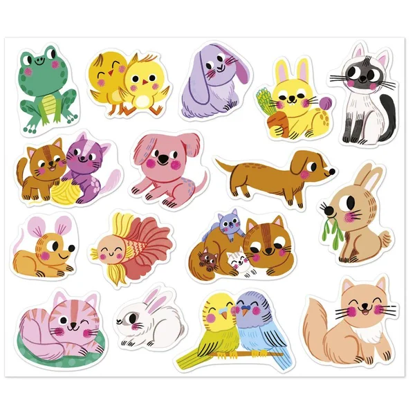 100 STICKERS - ANIMAUX DE COMPAGNIE