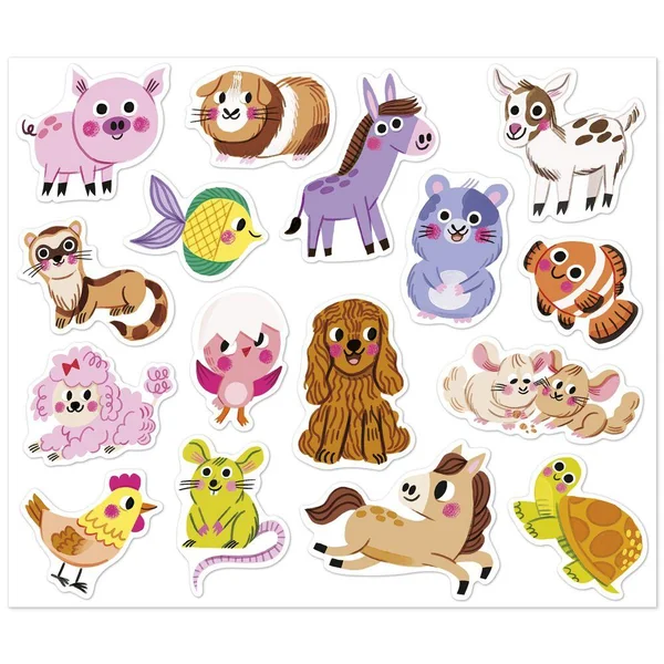100 STICKERS - ANIMAUX DE COMPAGNIE