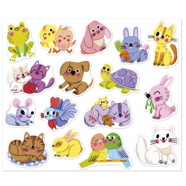 100 STICKERS - ANIMAUX DE COMPAGNIE