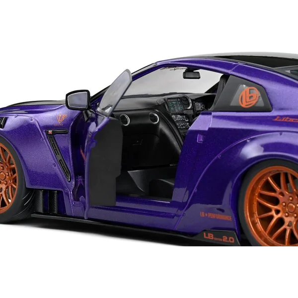 1/18 NISSAN GT-R (R35) W/ LIBERTY WALK BODY KIT 2.0 PURPLEZILLA 2022