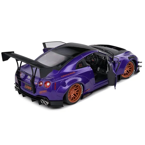 1/18 NISSAN GT-R (R35) W/ LIBERTY WALK BODY KIT 2.0 PURPLEZILLA 2022