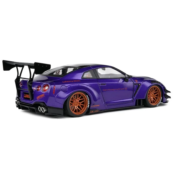 1/18 NISSAN GT-R (R35) W/ LIBERTY WALK BODY KIT 2.0 PURPLEZILLA 2022