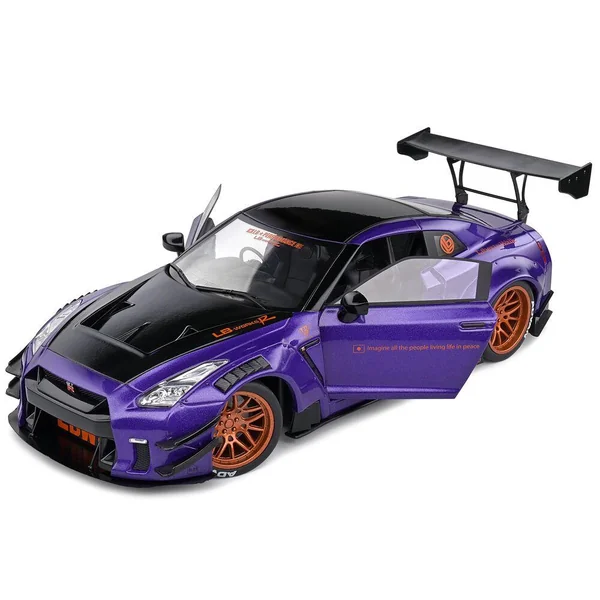1/18 NISSAN GT-R (R35) W/ LIBERTY WALK BODY KIT 2.0 PURPLEZILLA 2022
