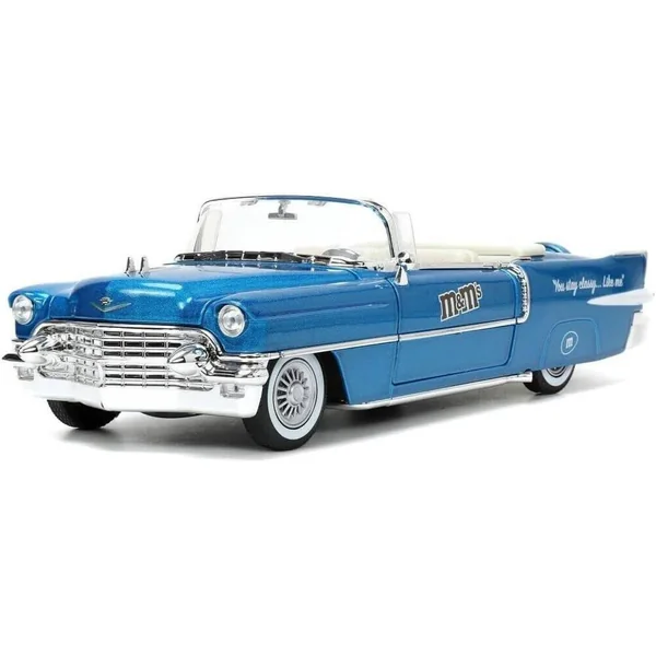 1/24 VOITURE CADILLAC ELDORADO W -METMS BLUE FIGURE BLUE HOLLYWOOD RIDES 1956