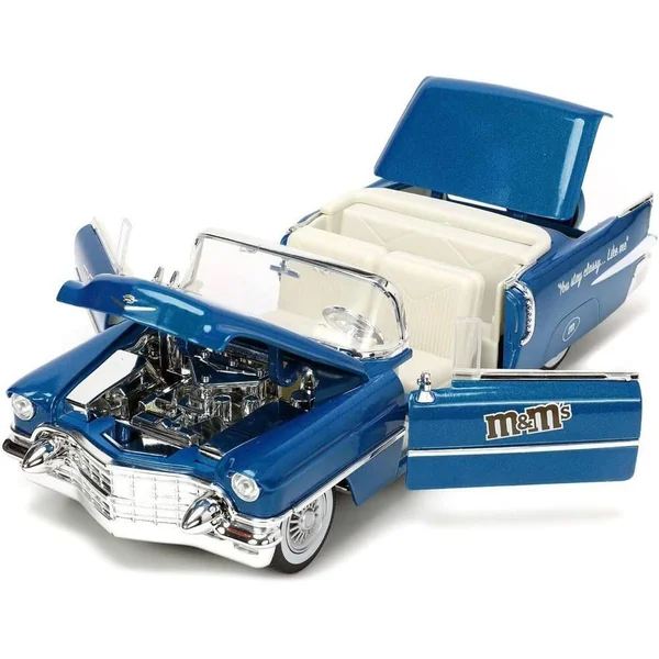 1/24 VOITURE CADILLAC ELDORADO W -METMS BLUE FIGURE BLUE HOLLYWOOD RIDES 1956