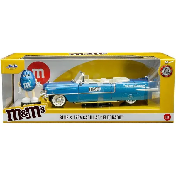 1/24 VOITURE CADILLAC ELDORADO W -METMS BLUE FIGURE BLUE HOLLYWOOD RIDES 1956