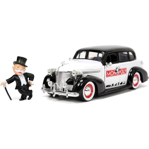 1/24 VOITURE CHEVROLET MASTER W -MR MONOPOLY FIGURE BI-COLOR HOLLYWOOD RIDES 1939