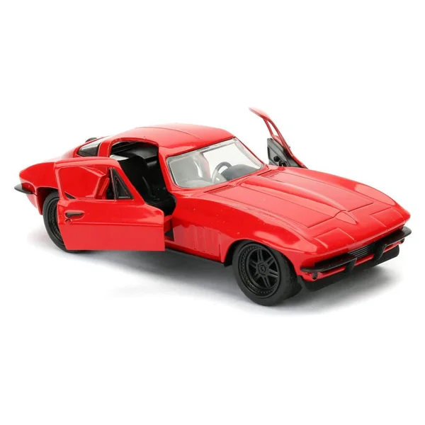 1/32 VOITURE CHEVROLET CHEVY CORVETTE FREE ROLLING RED FF 1966
