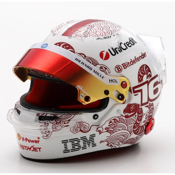 1/5 CASQUE F1 CHARLES LECLERC - SCUDERIA FERRARI HP - GP DE CHINE 2025