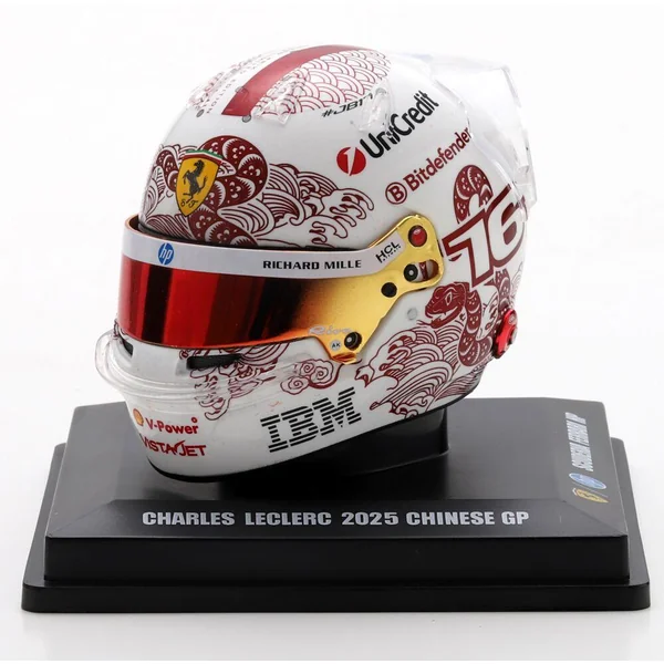 1/5 CASQUE F1 CHARLES LECLERC - SCUDERIA FERRARI HP - GP DE CHINE 2025