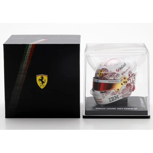 1/5 CASQUE F1 CHARLES LECLERC - SCUDERIA FERRARI HP - GP DE CHINE 2025