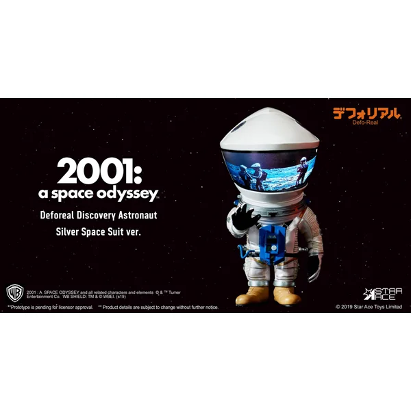 2001 L’ODYSSÉE DE L’ESPACE FIGURINE ARTIST DEFO-REAL SERIES DF ASTRONAUT SILVER 15 CM
