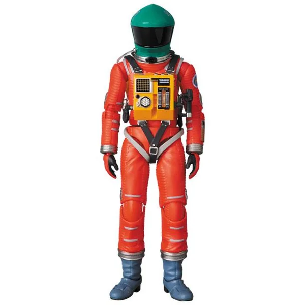 2001, L’ODYSSÉE DE L’ESPACE FIGURINE MAF EX SPACE SUIT ORANGE & GREEN HELMET MEDICOM 16 CM