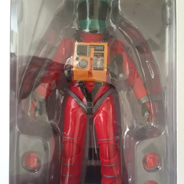 2001, L’ODYSSÉE DE L’ESPACE FIGURINE MAF EX SPACE SUIT ORANGE & GREEN HELMET MEDICOM 16 CM