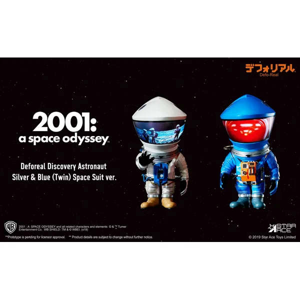 2001 L’ODYSSÉE DE L’ESPACE PACK 2 FIGURINES ARTIST DEFO-REAL SERIES DF ASTRONAUT SILVER & BLUE