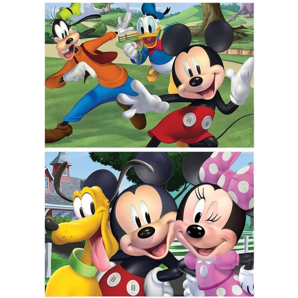 2 PUZZLES DE 50 PIECES - BOIS - MICKEY ET FRIENDS