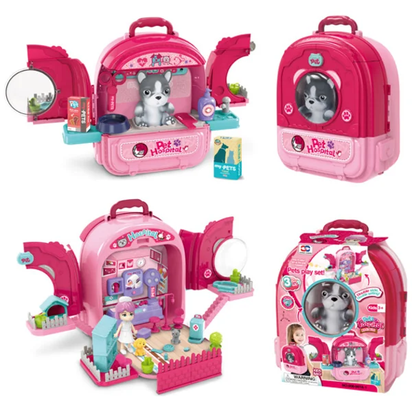 3v1 Animal de compagnie dans un sac à dos rose CHIEN