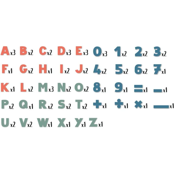 72 LETTRES ET CHIFFRES MAGNETIQUES