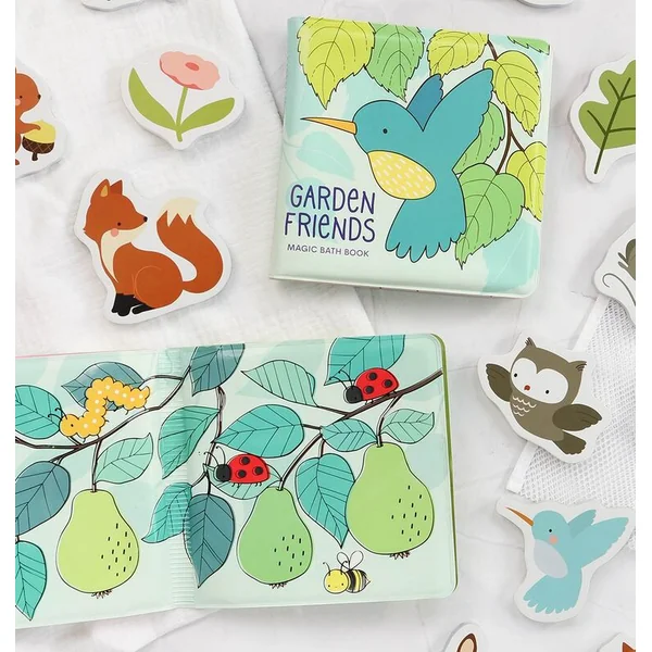 A Little Lovely Company - livre magique pour le bain - animaux du jardin