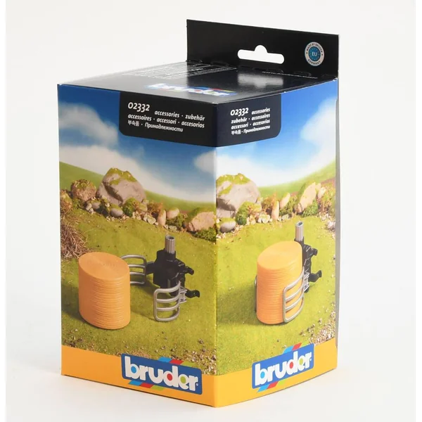 ACCESSOIRE PINCE AVEC BALLE DE PAILLE RONDE