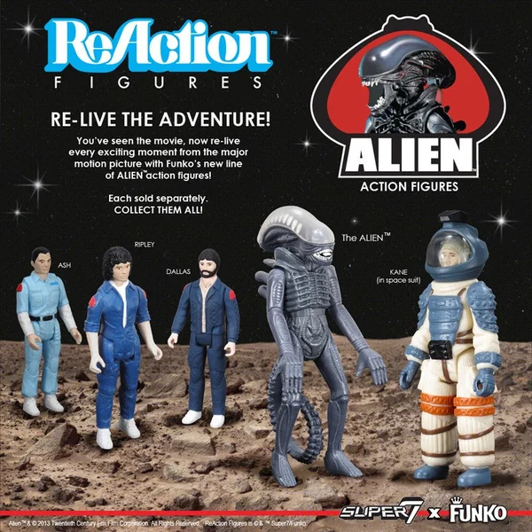 ALIEN: ReAction Figures blue cards - assortiment de 6 figurines articulées