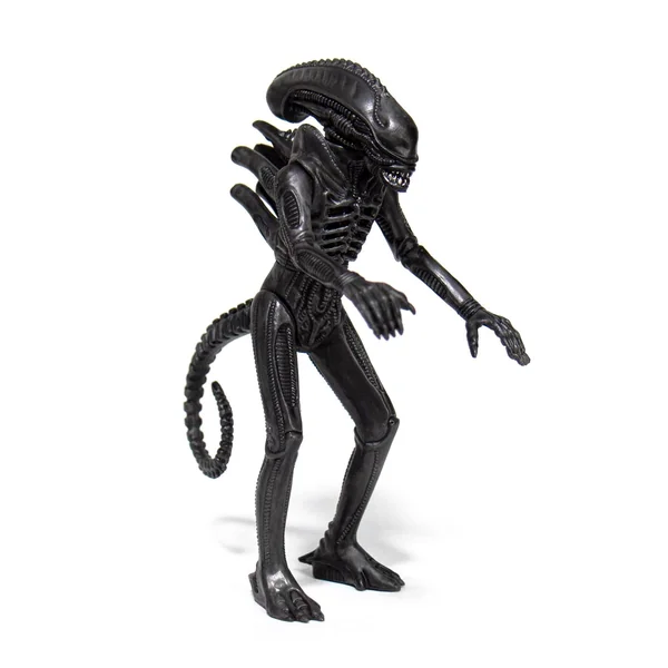 ALIEN WARRIOR MIDNIGHT BLACK FIGURINE ALIENS WAVE 1 RE-ACTION SUPER7 10 CM