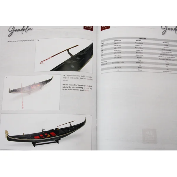 AMATI Benátska gondoliéra 1:22 kit