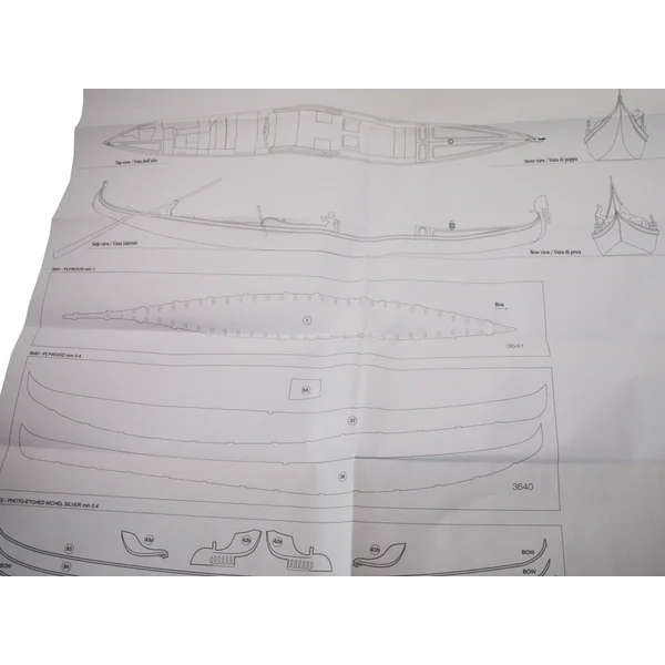 AMATI Benátska gondoliéra 1:22 kit