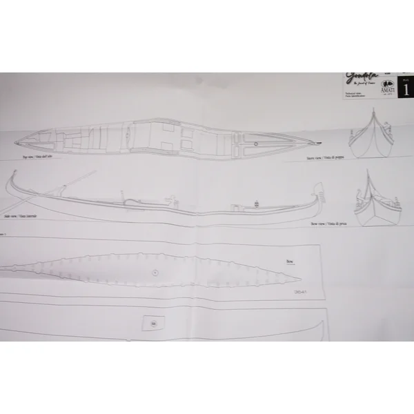 AMATI Benátska gondoliéra 1:22 kit