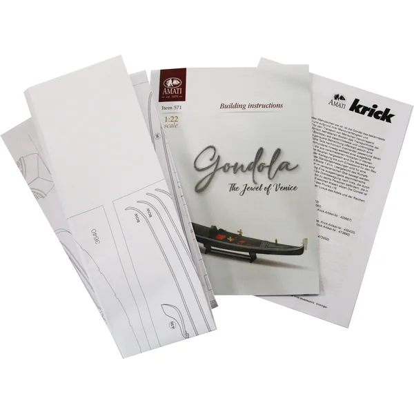 AMATI Benátska gondoliéra 1:22 kit