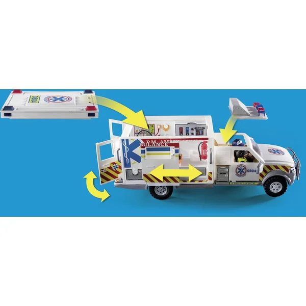 AMBULANCE AVEC SECOURISTES ET BLESSE - 70936