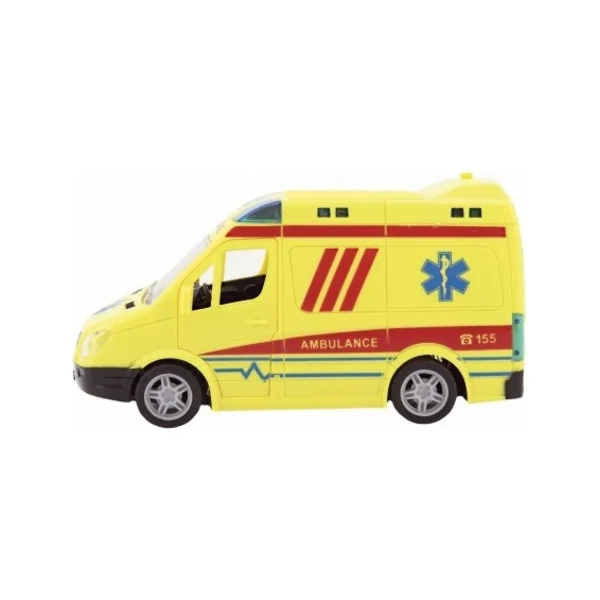 Ambulance en plastique à friction à piles avec son et lumière