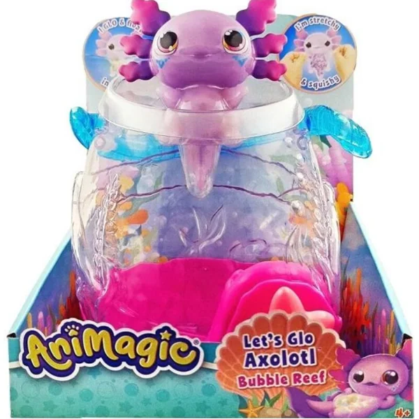 Animagic Axolotl lumineux dans un aquarium