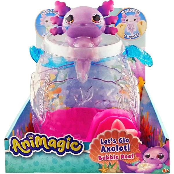 Animagic Axolotl lumineux dans un aquarium
