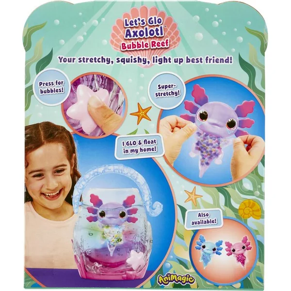 Animagic Axolotl lumineux dans un aquarium