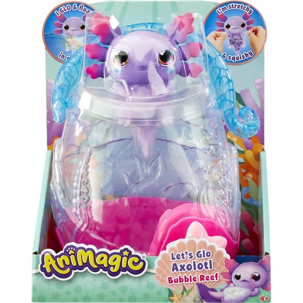 Animagic Axolotl lumineux dans un aquarium