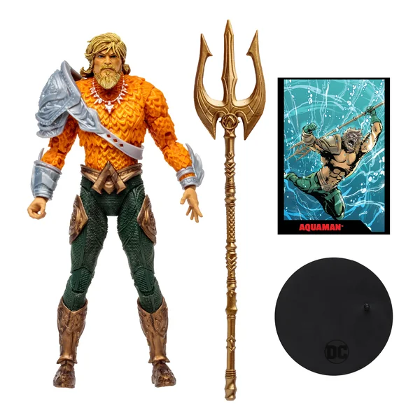 Aquaman figurine et comic book DC Comics McFarlane Toys 18 cm