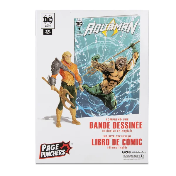 Aquaman figurine et comic book DC Comics McFarlane Toys 18 cm