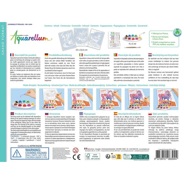 AQUARELLUM LICORNES ET PEGASES