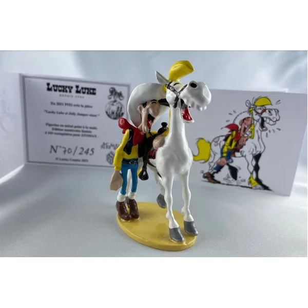 (article avec défauts) Figurine Pixi Lucky Luke & Jolly Jumper riant 5449 (Atomax, 2021)