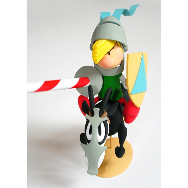 (article avec défauts) Statuette de collection Johan & Pirlouit: Pirlouit et Biquette "Tournoi", Fariboles exclusivité La Marque Zone 2012 (lmz005)