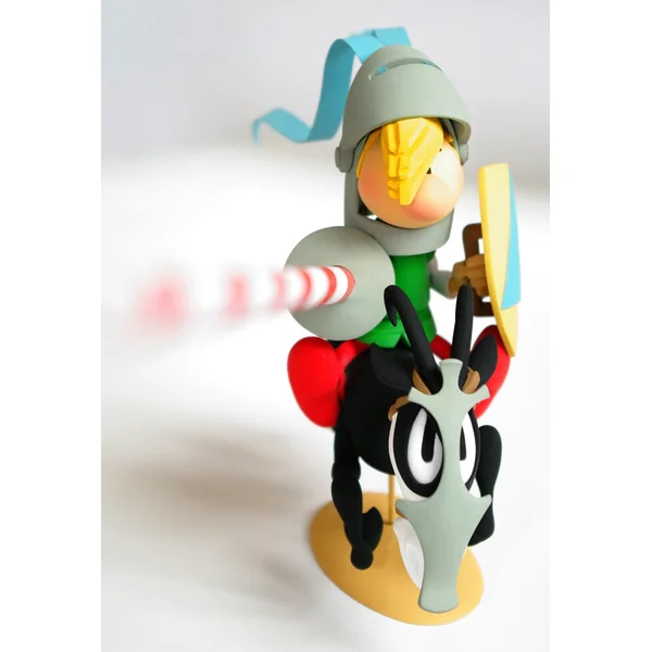 (article avec défauts) Statuette de collection Johan & Pirlouit: Pirlouit et Biquette "Tournoi", Fariboles exclusivité La Marque Zone 2012 (lmz005)