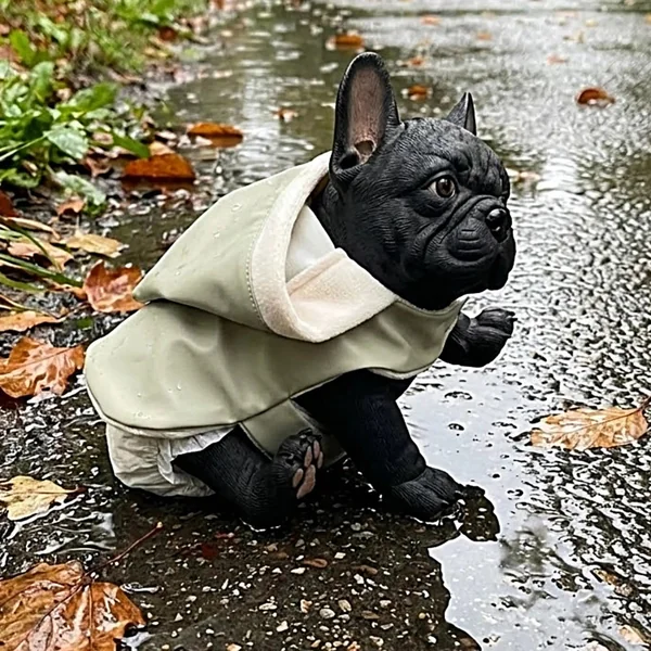 ASI Dolls - Nono The Bulldog With A Green Raincoat Doll 32 cm