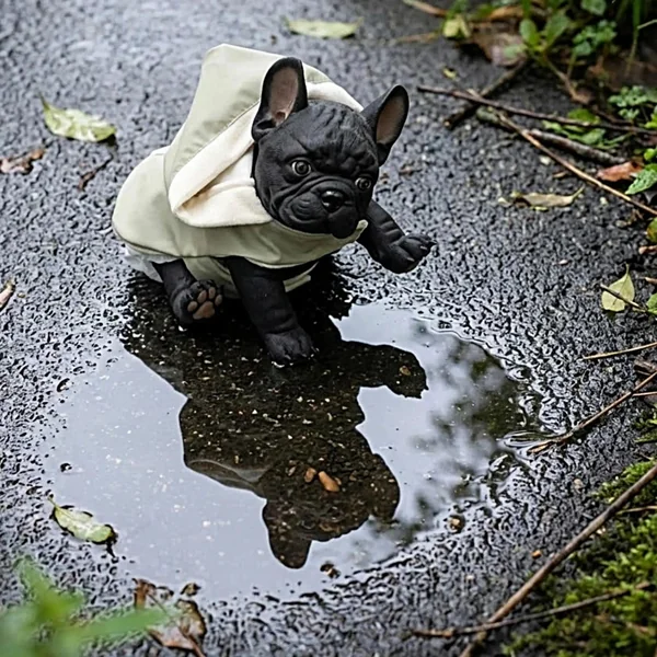 ASI Dolls - Nono The Bulldog With A Green Raincoat Doll 32 cm