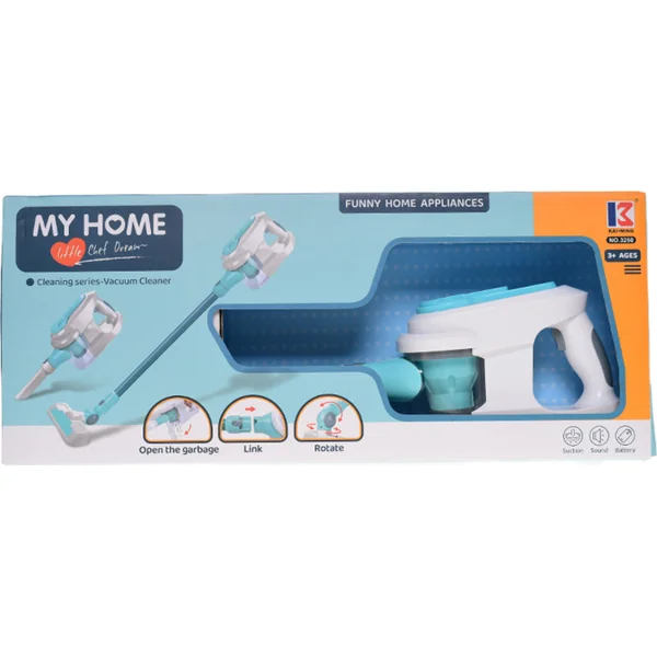 Aspirateur balai 34cm à piles avec accessoires 3pcs avec lumière et son