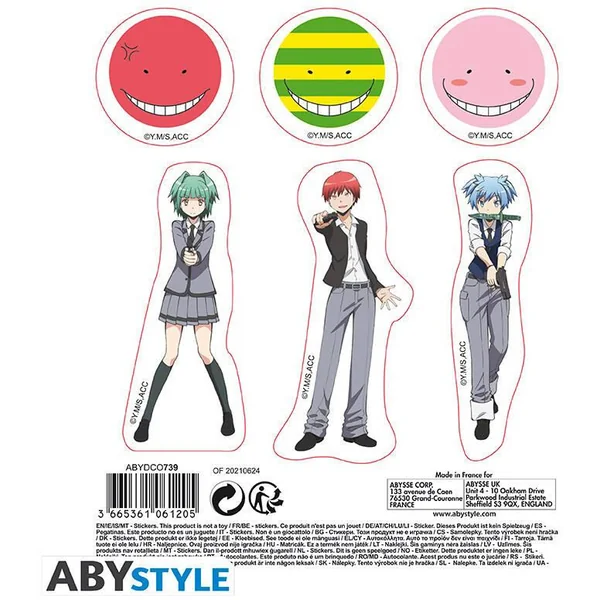 ASSASSINATION CLASSROOM STICKERS 161CM/ 2 PLANCHES KORO