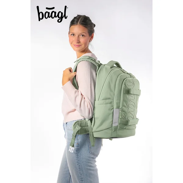 BAAGL ENSEMBLE 3 Skate Max Menthe: sac à dos, trousse, poche
