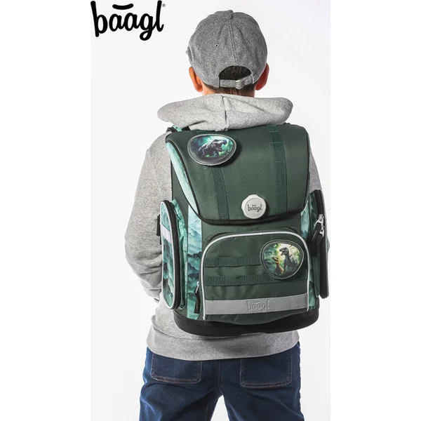 BAAGL ENSEMBLE 5 Ergo Dino : cartable, trousse, sac, tablier, portefeuille