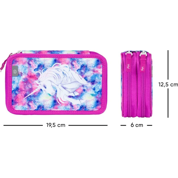 BAAGL Trousse scolaire à deux étages Licorne